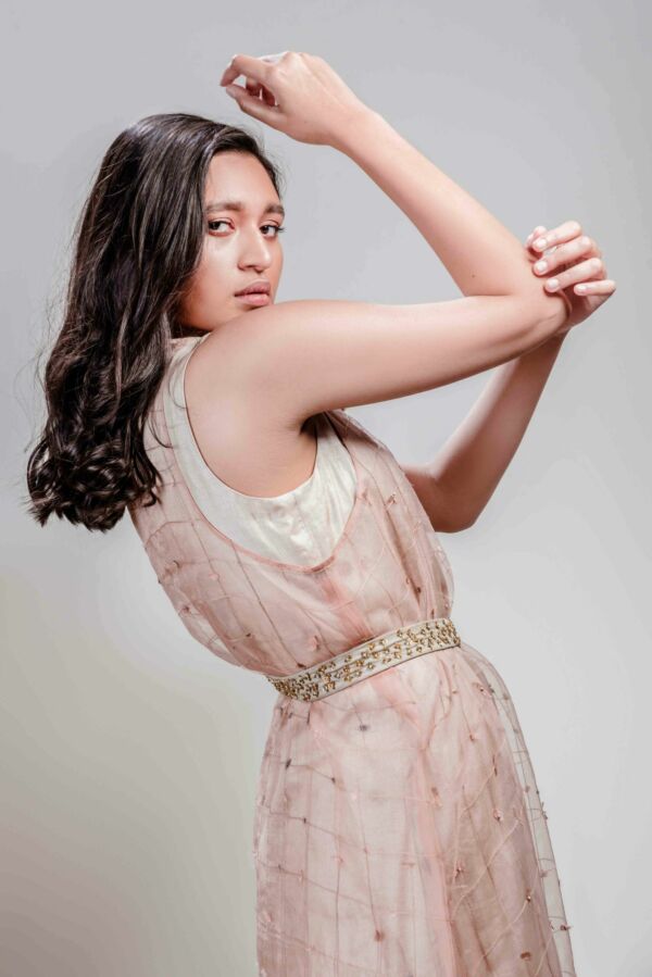 Textured Organza Layered Dress