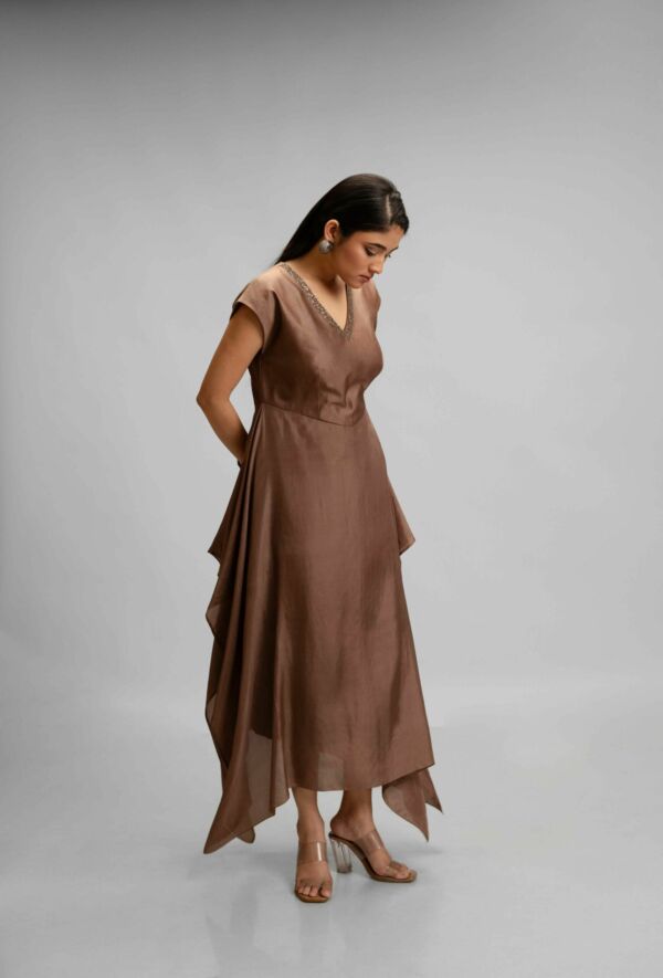 Silk Hand Embroidered Dress