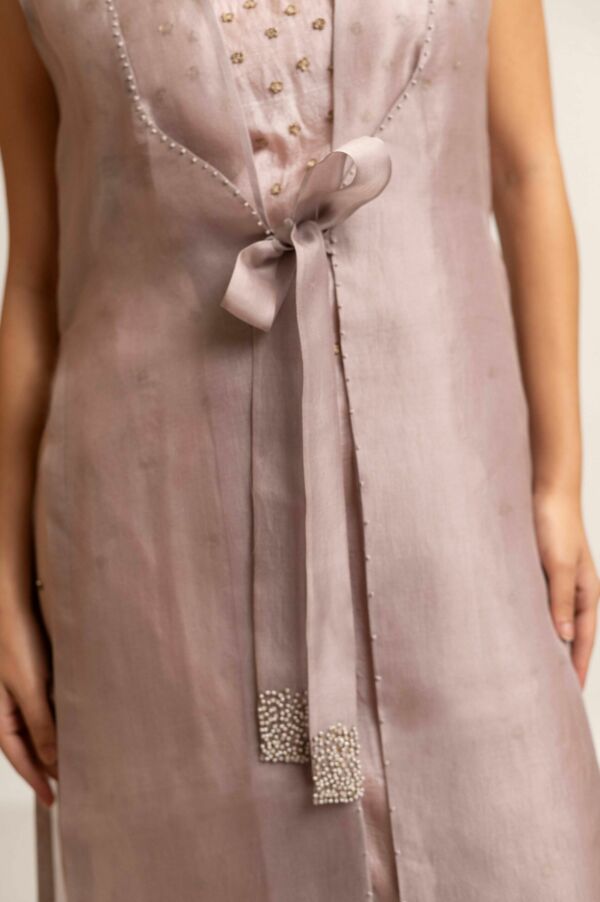 Silk Dress and Organza Jacket Set