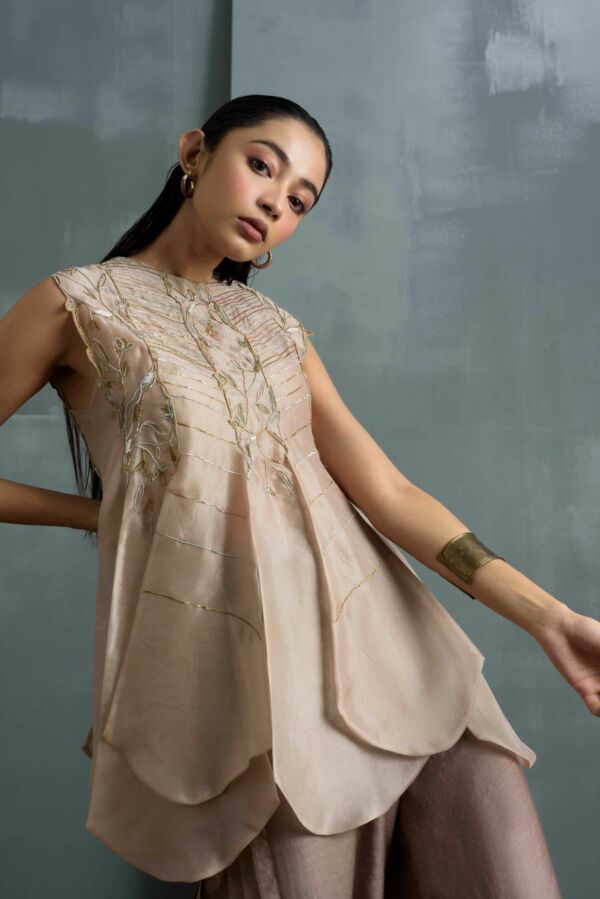 Embroidered Top and Trouser set