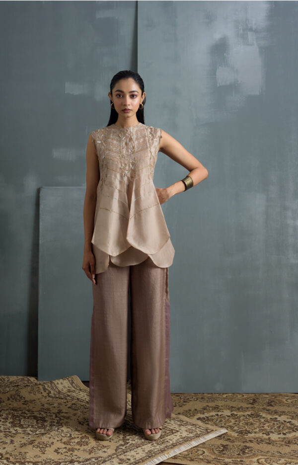 Embroidered Top and Trouser set