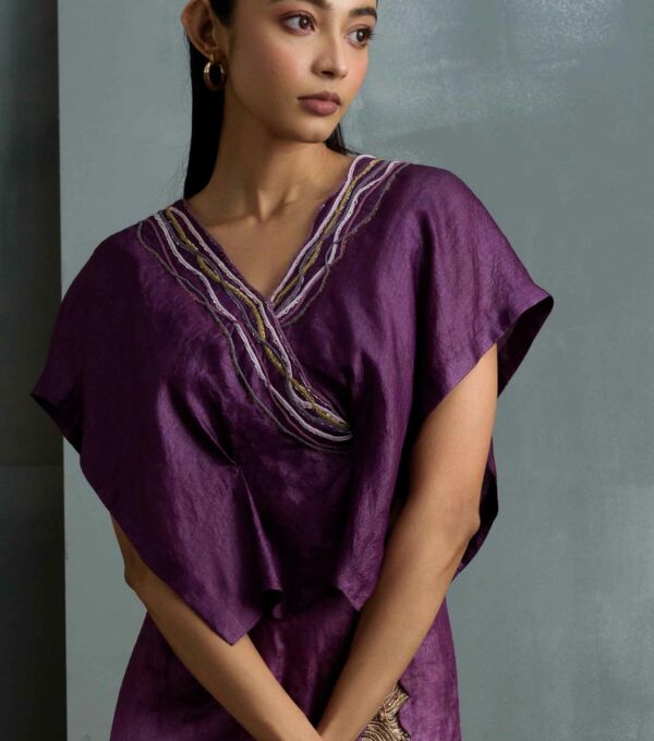 Silk Hand Embroidered Skirt Set