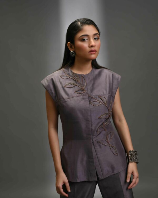 Silk  Hand Embroidered Coordinated Set