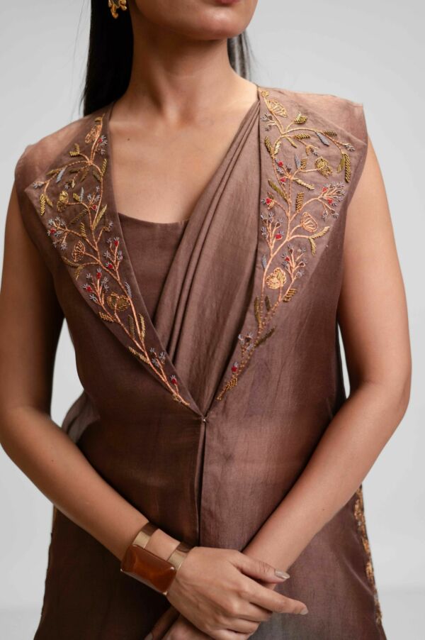 Silk Ombe Saree With Jacket