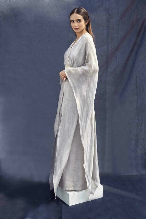 Silk Hand Embroidered Kaftan Set