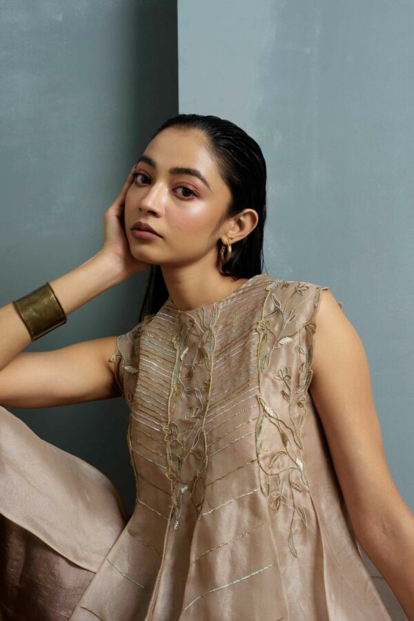 Silk Organza Hand Embroidered Top