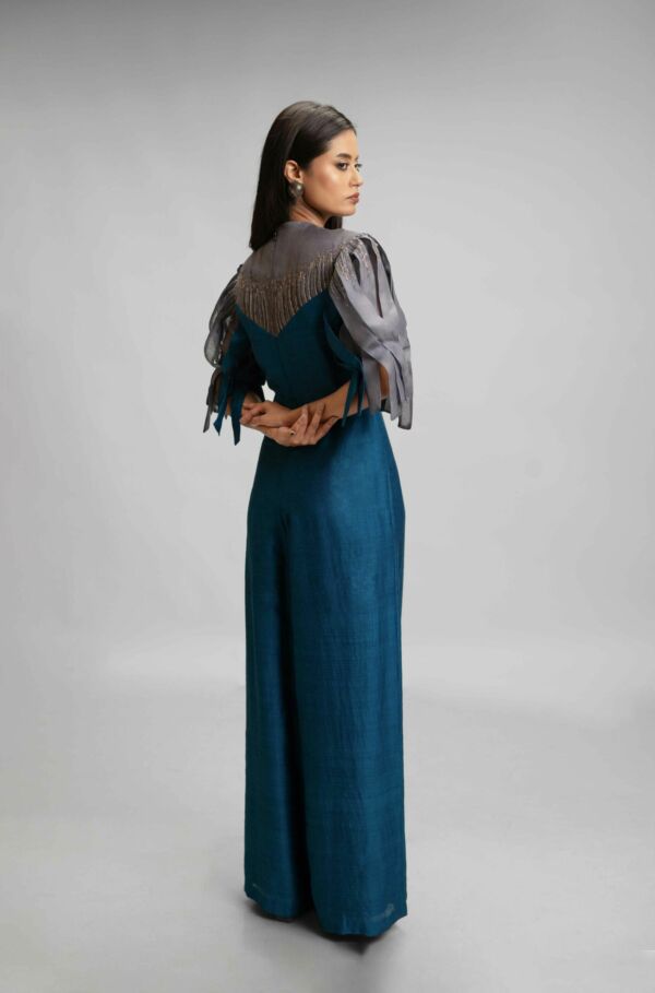 Silk Hand Embroidered Jumpsuit