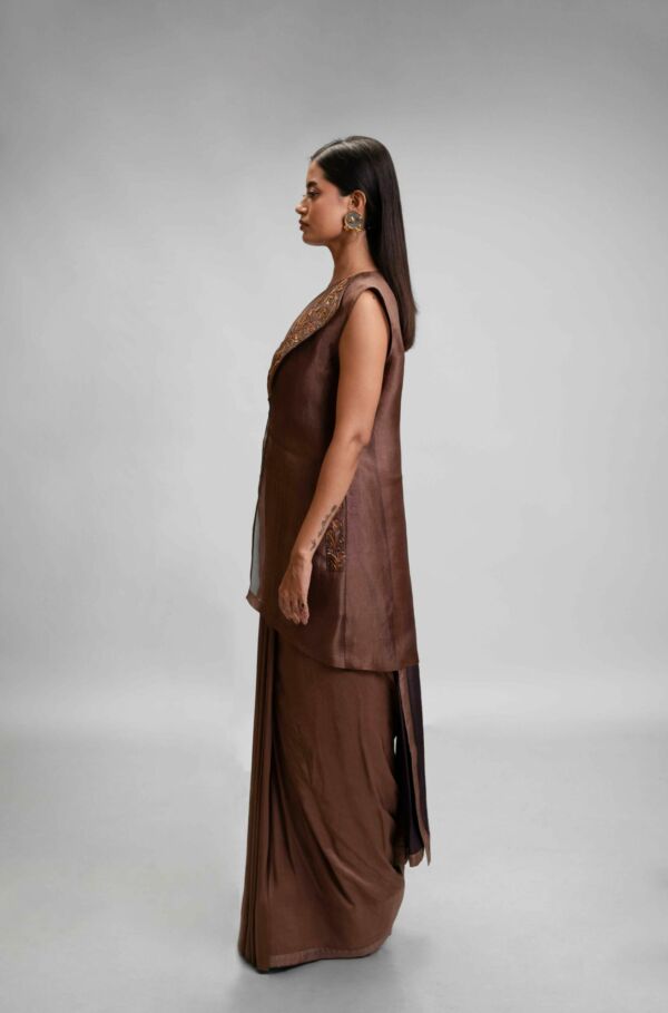 Silk Ombe Saree With Jacket