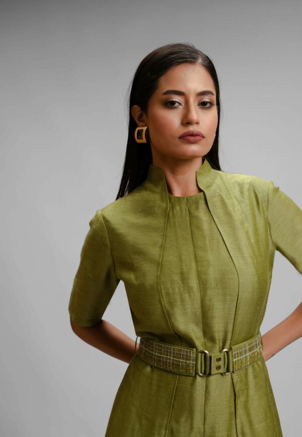 Silk Jumpsuit And Dupatta Set