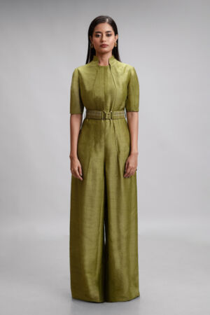 Silk Belted Jumpsuit