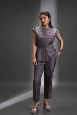 Silk  Hand Embroidered Coordinated Set