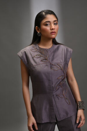 Silk Detailed Jacket Top