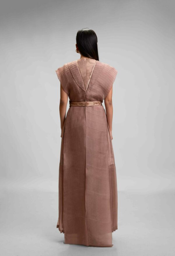 Silk Organza Textured Cape Set