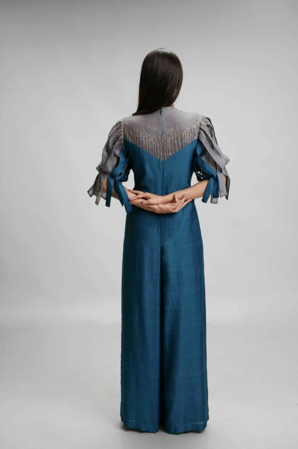 Silk Hand Embroidered Jumpsuit