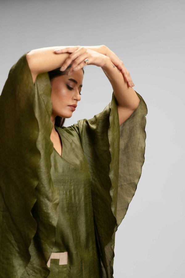 Silk Dress With Patchwork Pocket