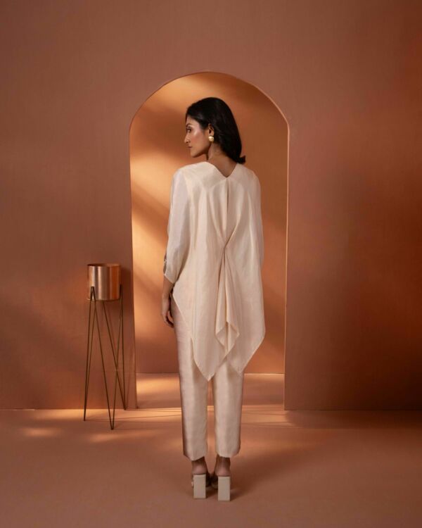 Silk Draped Top Set