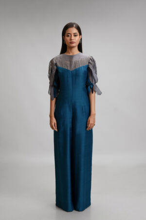 Silk Hand Embroidered Jumpsuit