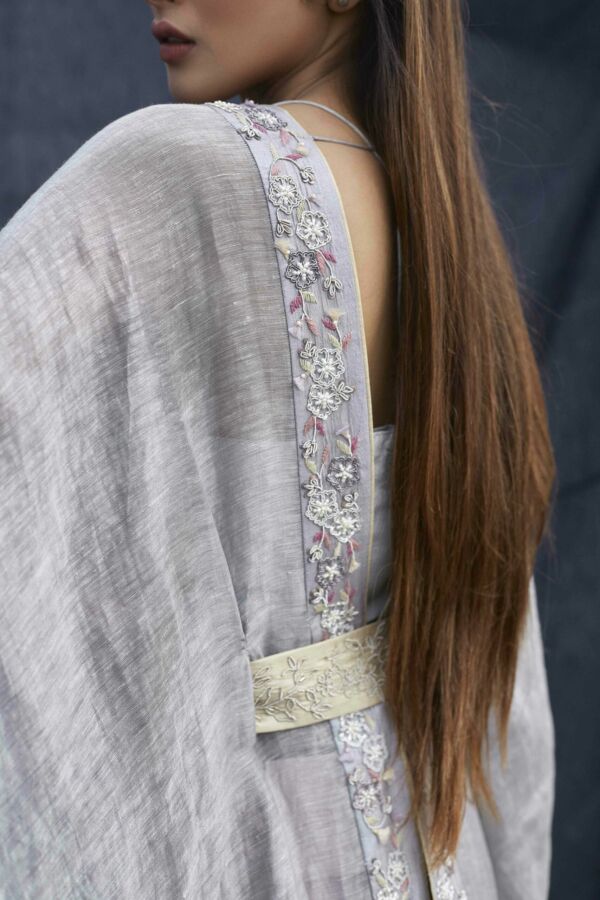 Silk Hand Embroidered Kaftan Set