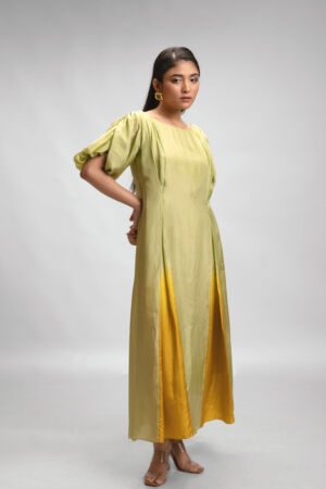 Silk Ombre Detail Dress