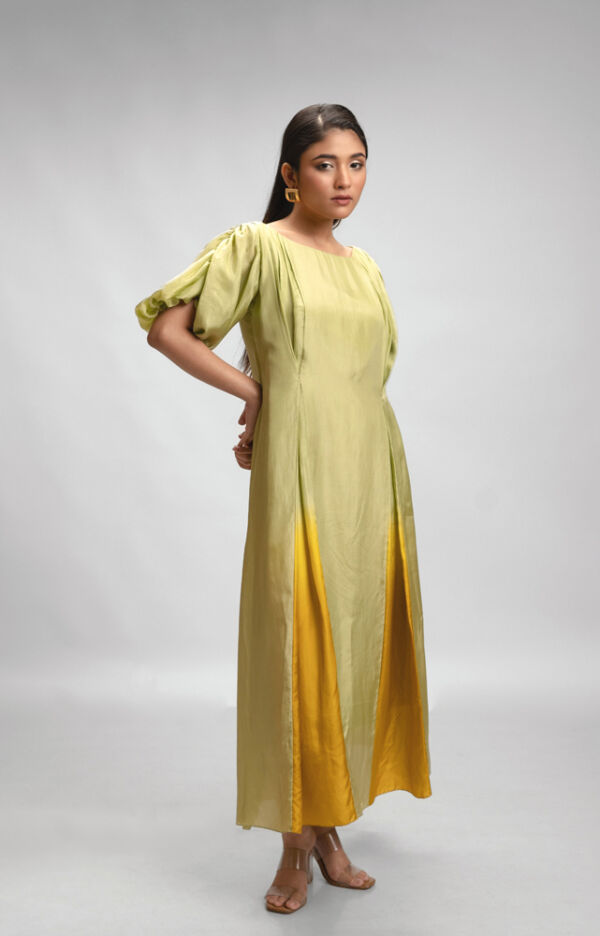 Silk Ombre Detail Dress