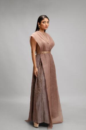 Silk Organza Cape and Trouser Set