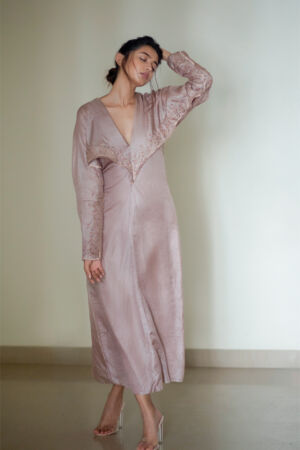 Silk Detailed Embroidered Dress