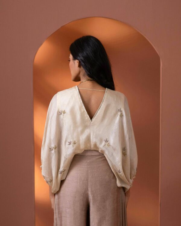Tussar Silk Embrodered Top
