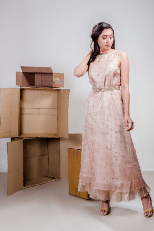 Textured Organza Layered Dress