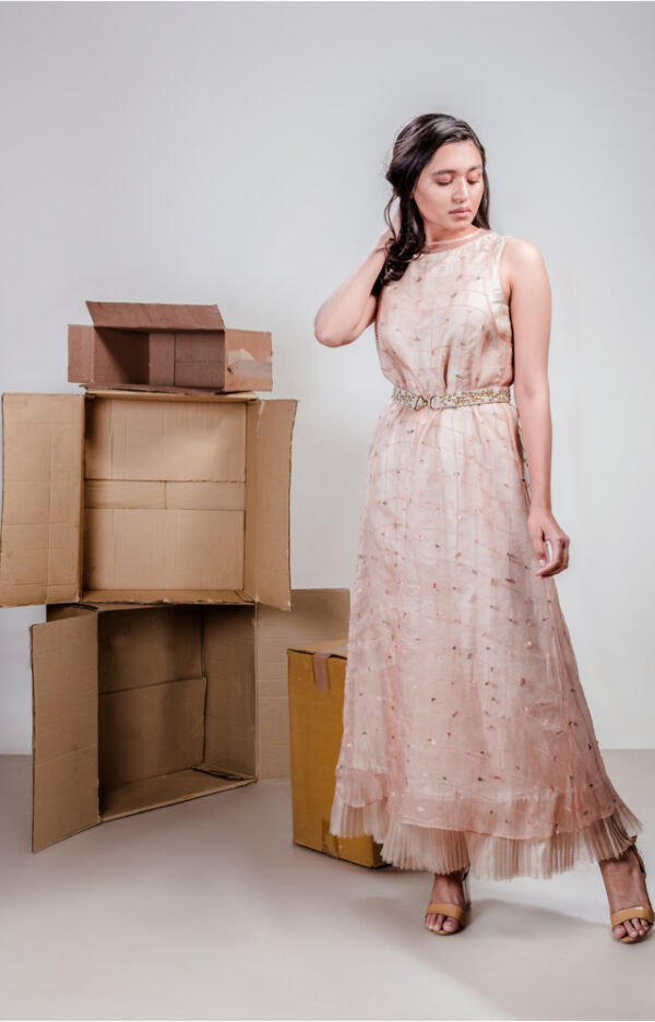 Textured Organza Layered Dress