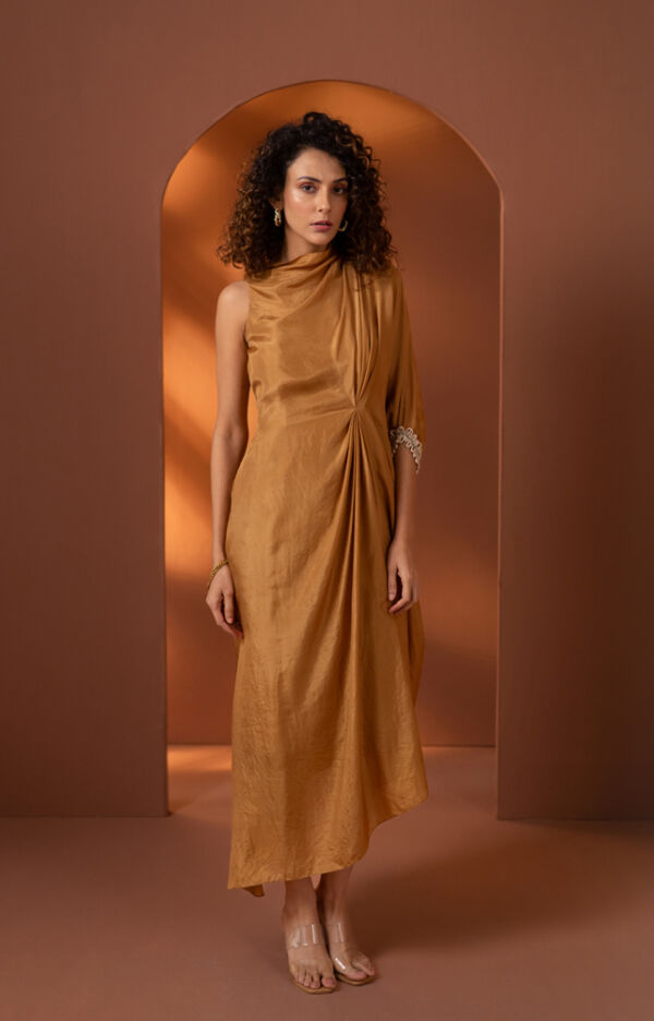 Silk Draped Dress