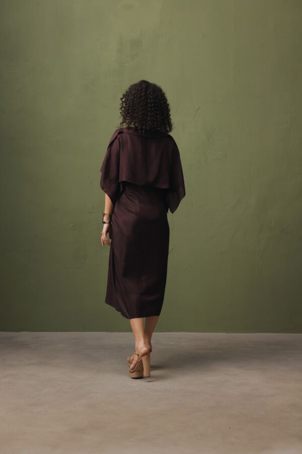 Silk Ombre Tie-Up Dress