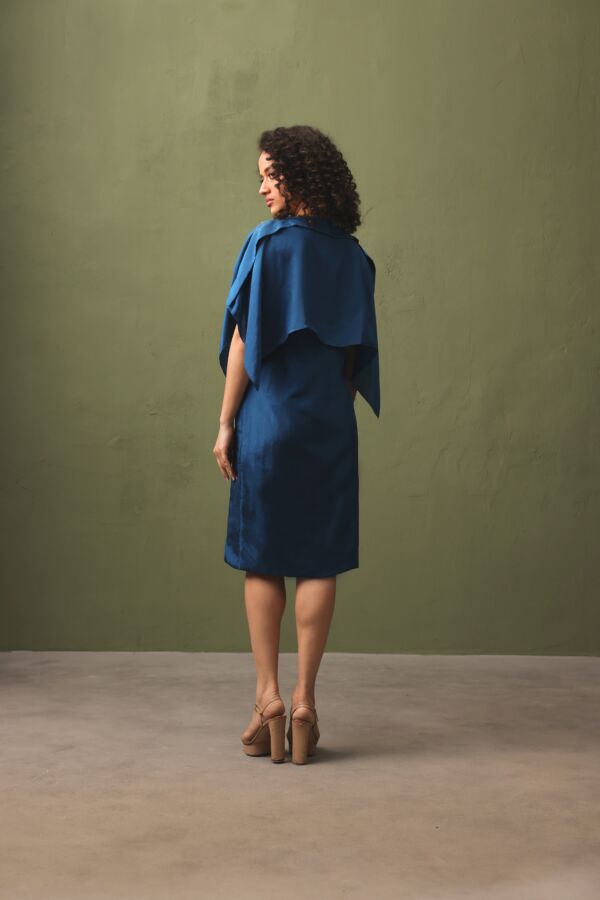 Silk Dress With Cape
