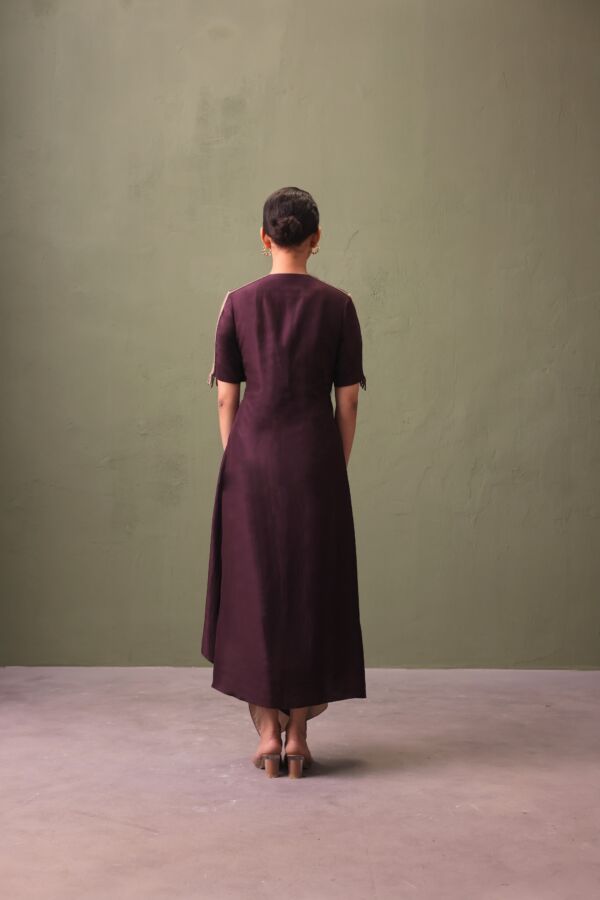Silk Ombré Wrap Dress With Zip Detail