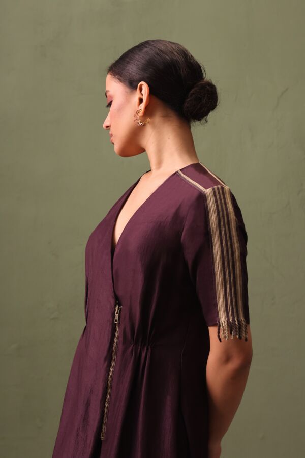 Silk Ombré Wrap Dress With Zip Detail