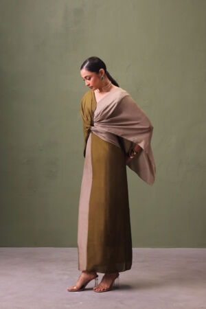 Silk Colour Block Dress