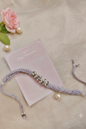 Lavender Pearl Unisex Rakhi