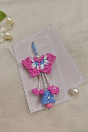 Crochet Pink Butterfly Lumba