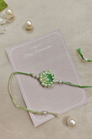 Green Crochet Rakhi