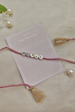 Metal flower Rakhi