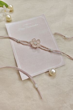 Organza floral rakhi