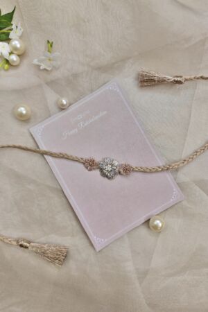 Zardozi flowers rakhi