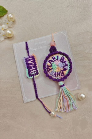 Crochet pair rakhi