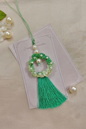 Green crochet ombrè lumba