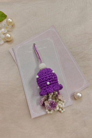 Purple crochet tulip lumba