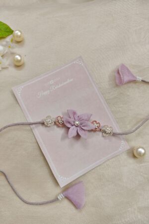 Soft Lilac Floral Rakhi