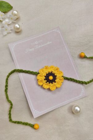 Sunflower Crochet Rakhi